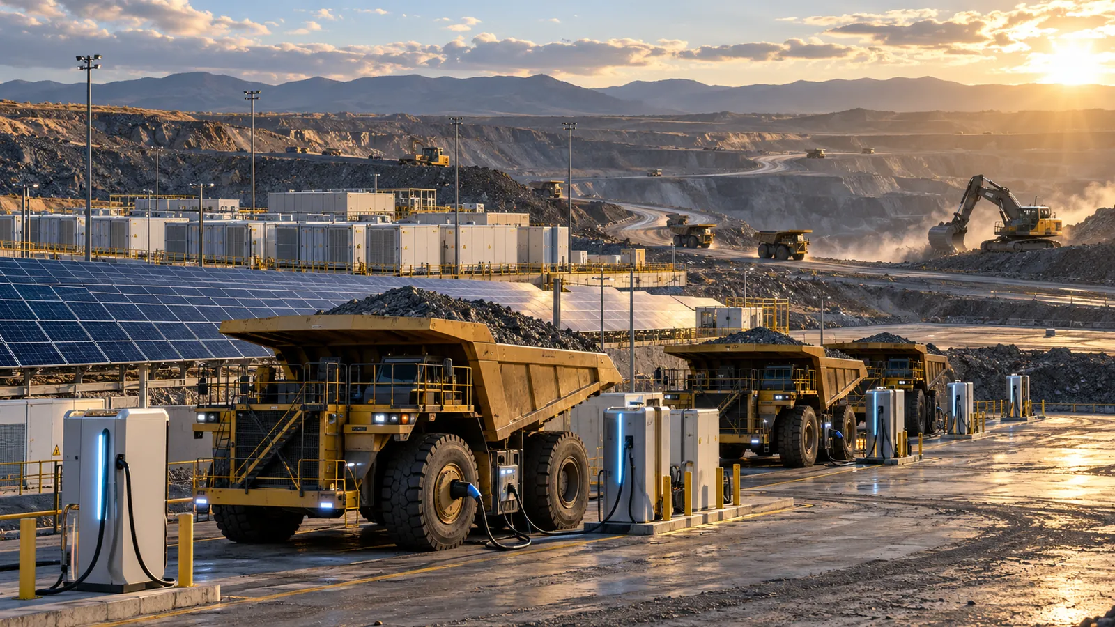Mine charging and renewable energy