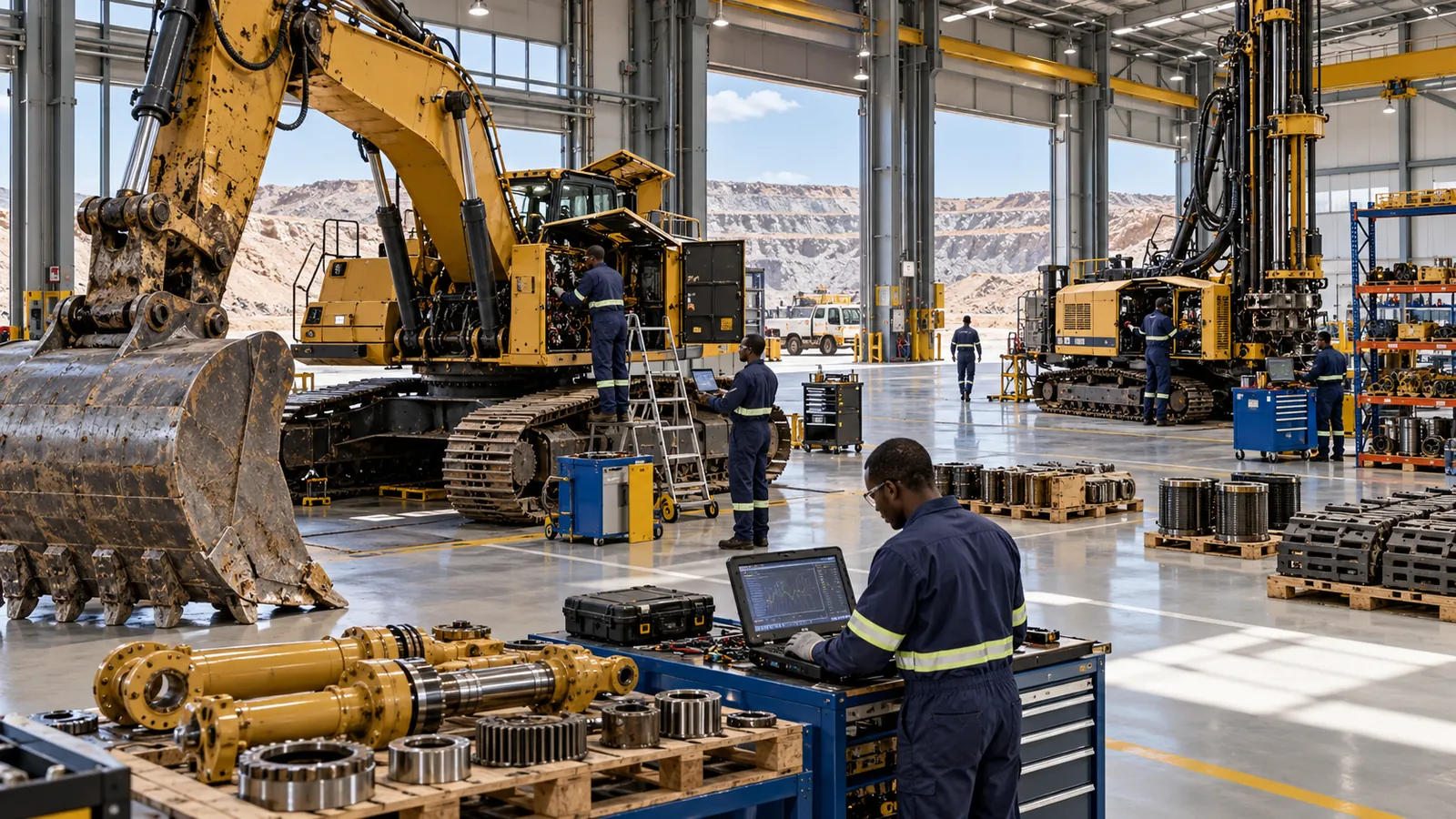 Heavy equipment workshop